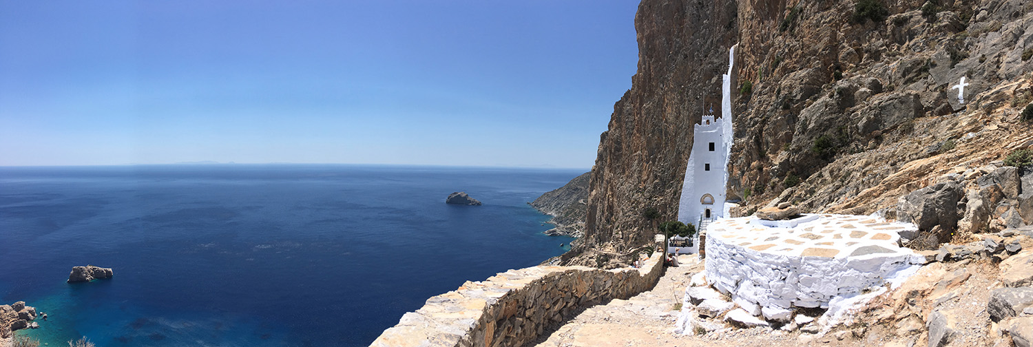 Images of the Monastery of the Panagia Hozoviotissa on the isand of Amorgos